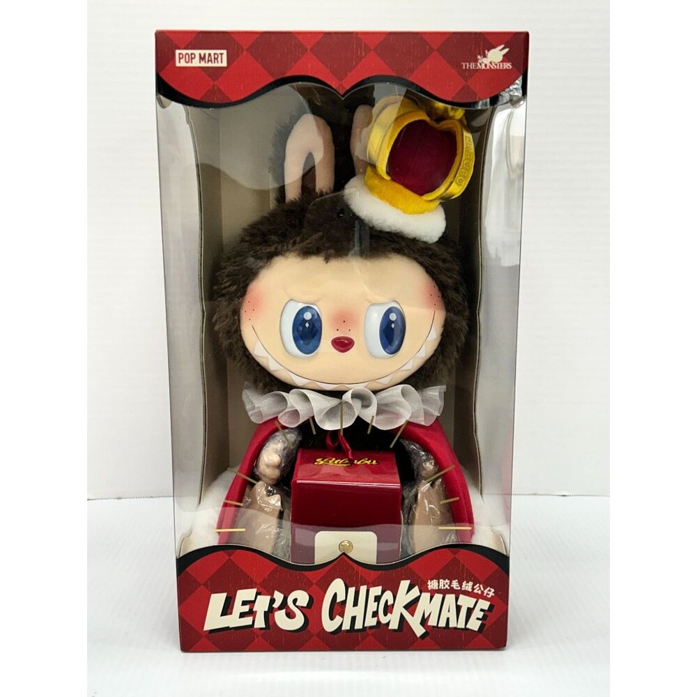 The‎ Monsters KING Labubu Large Plush Doll Let's Checkmate Pop Mart Authentic